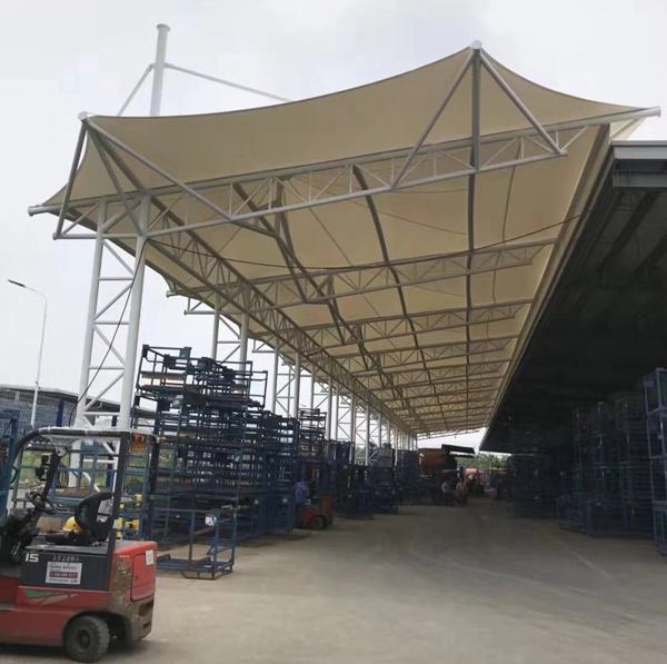 發(fā)貨臺膜結(jié)構(gòu)遮陽篷