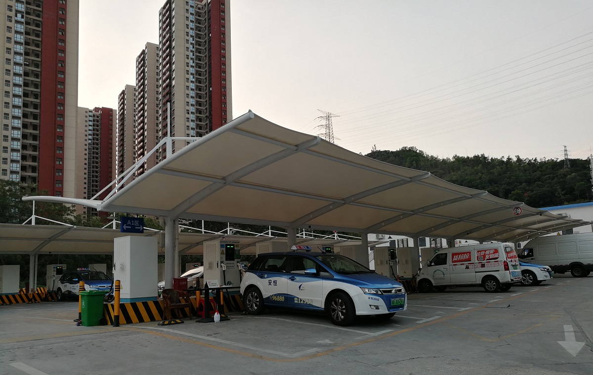 雙開膜結(jié)構(gòu)停車棚